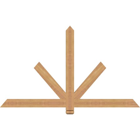 Ekena Millwork Kennewick Timber Gable Bracket, Western Red Cedar, 60"W x 35"H x 1 1/2"D x 3 1/2"F, 14/12 Pitch GBW060X35X0204KEN00SWR